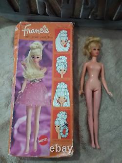 Vintage Barbie FRANCIE Growing Pretty Blonde Hair Outfit 1967 Box Shoes Pamphlet