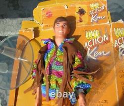 Vintage Barbie Live Action Ken Doll Mod #1159 VHTF Box Stand Wrist Tag