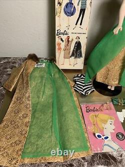 Vintage Barbie Ponytail #3 In Golden Glory #1645, With Box, TM Stand! Excellent
