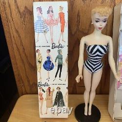 Vintage Barbie Ponytail #3, TM BOX, TM STAND, Clothes, Excellent Used Condition