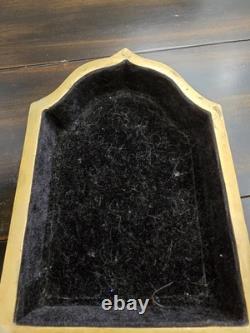 Vintage Batmitzvah Trinket Box Keepsake Floral Velvet Lining