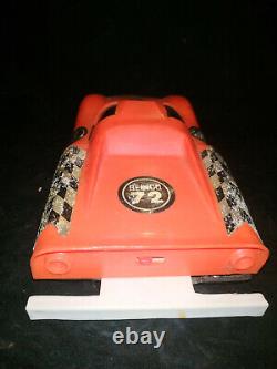 Vintage Battery Operated Formula Geinco's Racer 72 Plastic Toy Car Box 1960