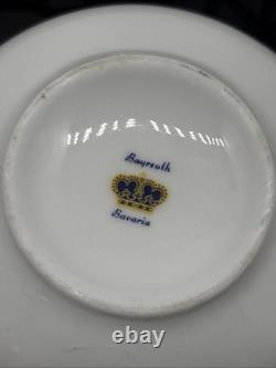 Vintage Bavaria Germany 22 KT Gold Plated Hand Painted Portrait Trinket Box