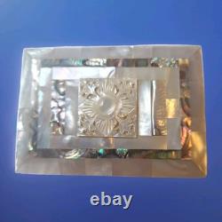 Vintage Bethlehem Eretz Israel Mother of Pearl & Abalone Carved Trinket Box