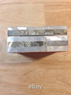 Vintage Bethlehem Eretz Israel Mother of Pearl & Abalone Carved Trinket Box
