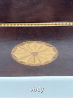 Vintage Bombay Company Mahogany Inlaid Storage Jewelry/ Letter Box