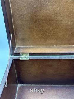 Vintage Bombay Company Mahogany Inlaid Storage Jewelry/ Letter Box