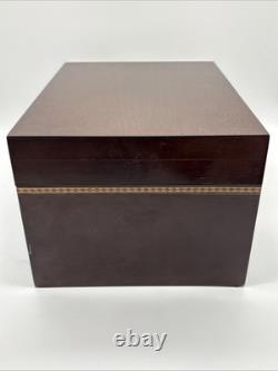Vintage Bombay Company Mahogany Inlaid Storage Jewelry/ Letter Box