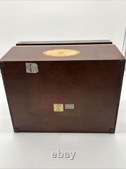 Vintage Bombay Company Mahogany Inlaid Storage Jewelry/ Letter Box