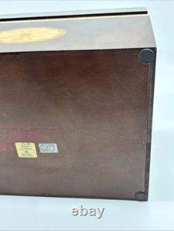 Vintage Bombay Company Mahogany Inlaid Storage Jewelry/ Letter Box