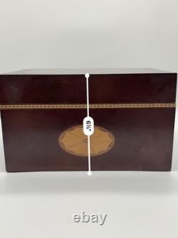Vintage Bombay Company Mahogany Inlaid Storage Jewelry/ Letter Box