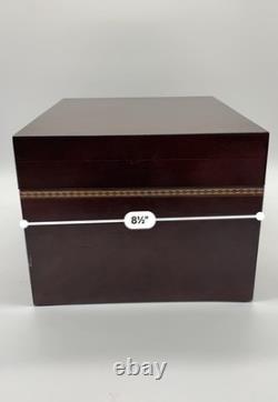 Vintage Bombay Company Mahogany Inlaid Storage Jewelry/ Letter Box