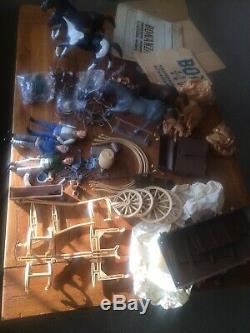 Vintage Bonanza action figures, horses & accessories, American Character Boxes
