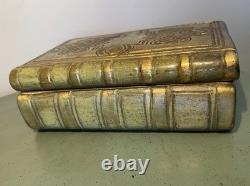 Vintage Borghese Ceramic Celtic Sculpted Book Trinket Box