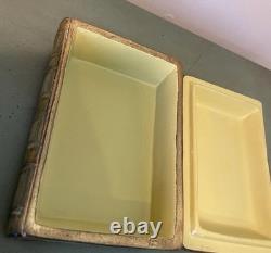 Vintage Borghese Ceramic Celtic Sculpted Book Trinket Box