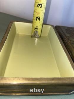 Vintage Borghese Ceramic Celtic Sculpted Book Trinket Box