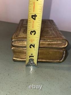 Vintage Borghese Ceramic Celtic Sculpted Book Trinket Box