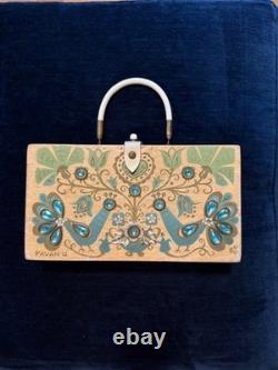 Vintage Box Bag Wooden Purse Eden Collins Of Texas 1963
