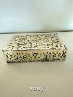 Vintage Box Hand Decorated With Enamel Decoration