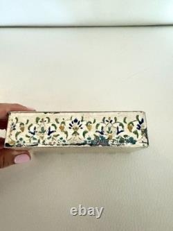 Vintage Box Hand Decorated With Enamel Decoration