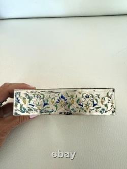 Vintage Box Hand Decorated With Enamel Decoration