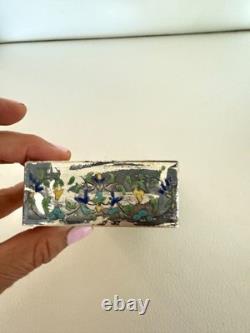 Vintage Box Hand Decorated With Enamel Decoration