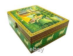 Vintage Box / Jewelry Box Hand Painted Wooden Box Beautiful Decorative Art Work