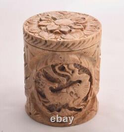 Vintage Box Stone Decorative Storage Box Handmade Animal Carving Design Box Gift