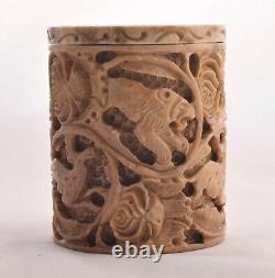 Vintage Box Stone Decorative Storage Box Handmade Animal Carving Design Box Gift