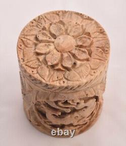 Vintage Box Stone Decorative Storage Box Handmade Animal Carving Design Box Gift