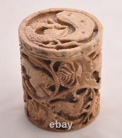 Vintage Box Stone Decorative Storage Box Handmade Animal Carving Design Box Gift