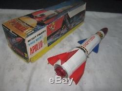Vintage Boxed Nomura Apollo 11 Tinplate & Plastic Battery Operated Space Rocket