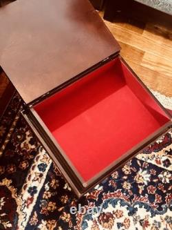 Vintage Brass Hinged Engravable Bombay Co/CherryTrinket/Memory Box/Sidetable