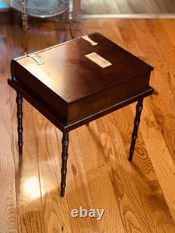 Vintage Brass Hinged Engravable Bombay Co/CherryTrinket/Memory Box/Sidetable
