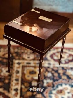 Vintage Brass Hinged Engravable Bombay Co/CherryTrinket/Memory Box/Sidetable