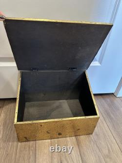 Vintage Brass Slipper Box With Dog -Antique 1920's