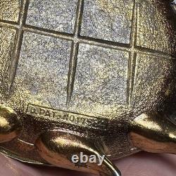 Vintage Brass and Enamel Japanese Ladybug Trinket Pill Jewelry Box RARE