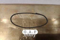 Vintage Bronze Lions Foot Tobacco Box withRosewood Lining Engraved Christmas 1936