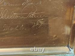 Vintage Bronze Lions Foot Tobacco Box withRosewood Lining Engraved Christmas 1936