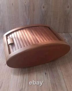 Vintage Bruce Erdman Circa 1980 Cherry Wood Tambour Jewelery Box
