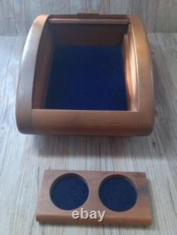 Vintage Bruce Erdman Circa 1980 Cherry Wood Tambour Jewelery Box