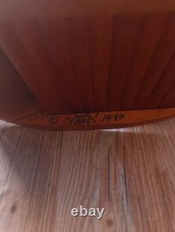 Vintage Bruce Erdman Circa 1980 Cherry Wood Tambour Jewelery Box