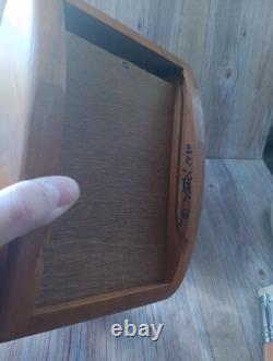 Vintage Bruce Erdman Circa 1980 Cherry Wood Tambour Jewelery Box