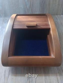 Vintage Bruce Erdman Circa 1980 Cherry Wood Tambour Jewelery Box