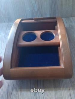 Vintage Bruce Erdman Circa 1980 Cherry Wood Tambour Jewelery Box