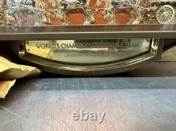 Vintage Budweiser Beer Clydesdale Spectacular Lighted Sign And Clock With Box