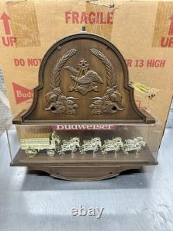 Vintage Budweiser Beer Clydesdale Spectacular Lighted Sign And Clock With Box