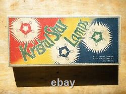 Vintage C6 Kristal Stars 10 Light Box Set c. 1930's