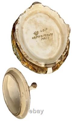 Vintage CAPODIMONTE Italy Cherubs Trinket Box