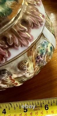 Vintage CAPODIMONTE Italy Cherubs Trinket Box